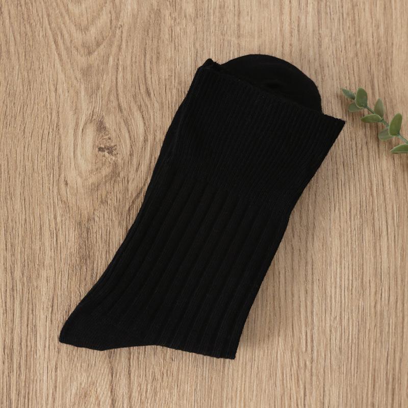 

Мужские и женские носки большого размера на весну и осень, с широким верхом, не сдавливающие ногу, для пожилых людей, хлопковые носки-гольфы 40-44(1 pair) чёрный