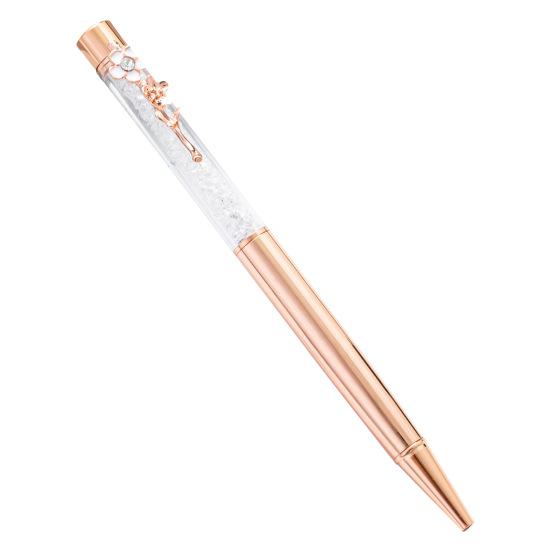 Ball Point Pen Four Leaf Clover Clip Rhinestone Included Multi-color Portable Creative Signing Pen for School