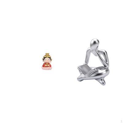 Resin Figurine Mother Abstract Thinker Statue Collectible Sculpture Tabletop Ornament for Living