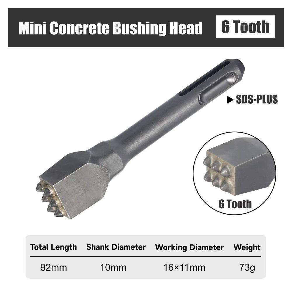 3/4/6/9 Tooth Electric Concrete Bushing Head Round Handle Electric Hammer Chisel Drill Concrete Bushing Head Cement Floor Chisel