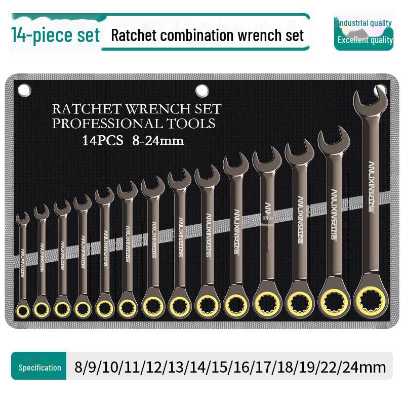 Hochleistungs-Autoreparatur-Ratschenschlüssel mit 72 Zähnen aus Chrom-Vanadium