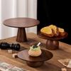 2024 Retro Acacia Wood Cake Stand: Decorative Dessert, Pastry, and Fruit Display Tray for Living Room