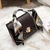 New bag silk scarf strap printed small square bag versatile single shoulder crossbody portable women's bag