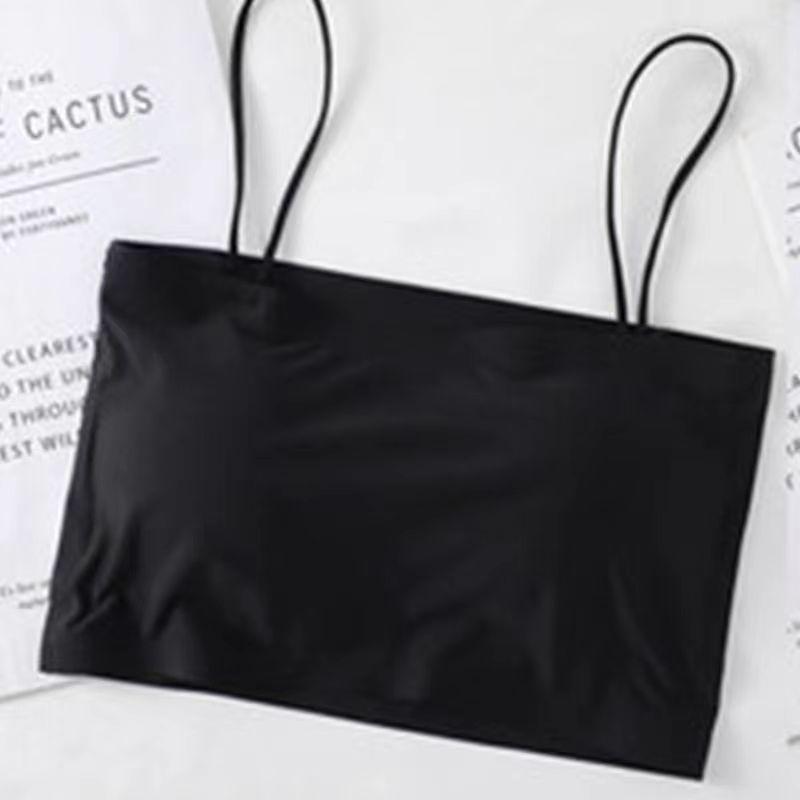 Ice silk word wrap chest anti-light underwear girls sexy tube top bottom sling small vest women wear thin