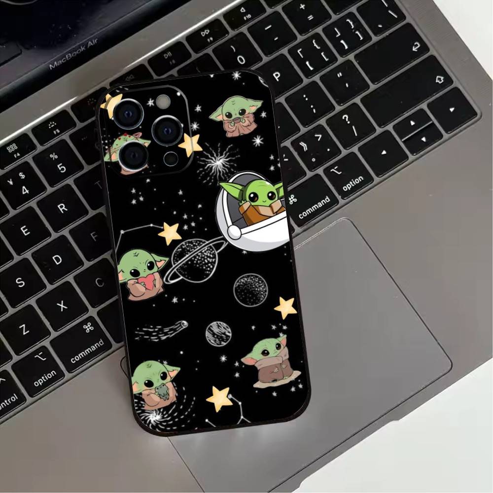 Cute cartoon Baby Y-Yoda Phone Case For iPhone17,16,15,14,13,12,11 Plus,Pro Max Soft Black Cover