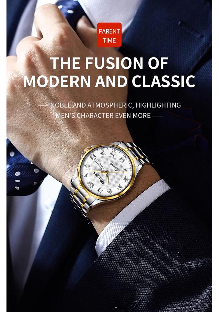 BELUSHI Leuchtende Wasserdichte Quarz-Armbanduhr für Paare - Herren und Damen.