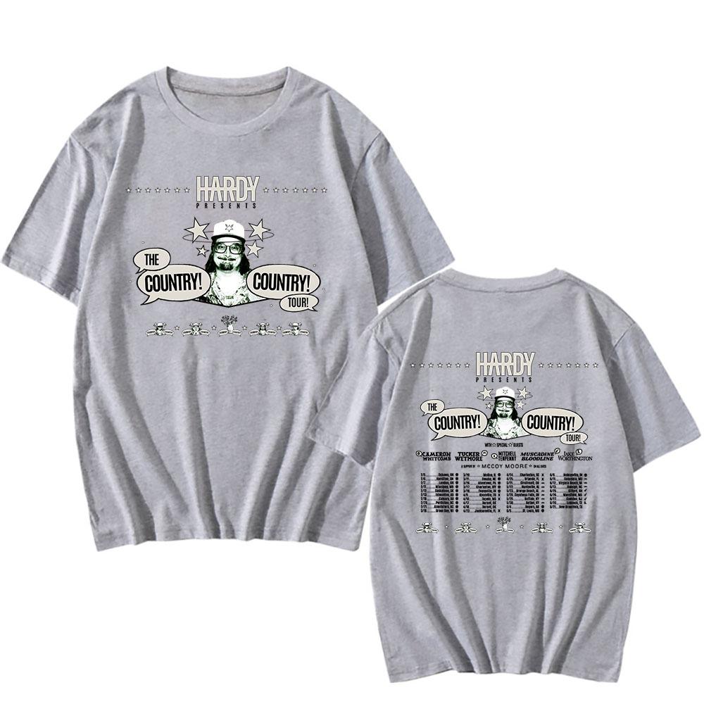 HARDY THE COUNTRY! COUNTRY! TOUR 2026 T-shirt Unisex Streetwear Short Sleeve Cotton Tshirts Graphic Print Clothing Tees