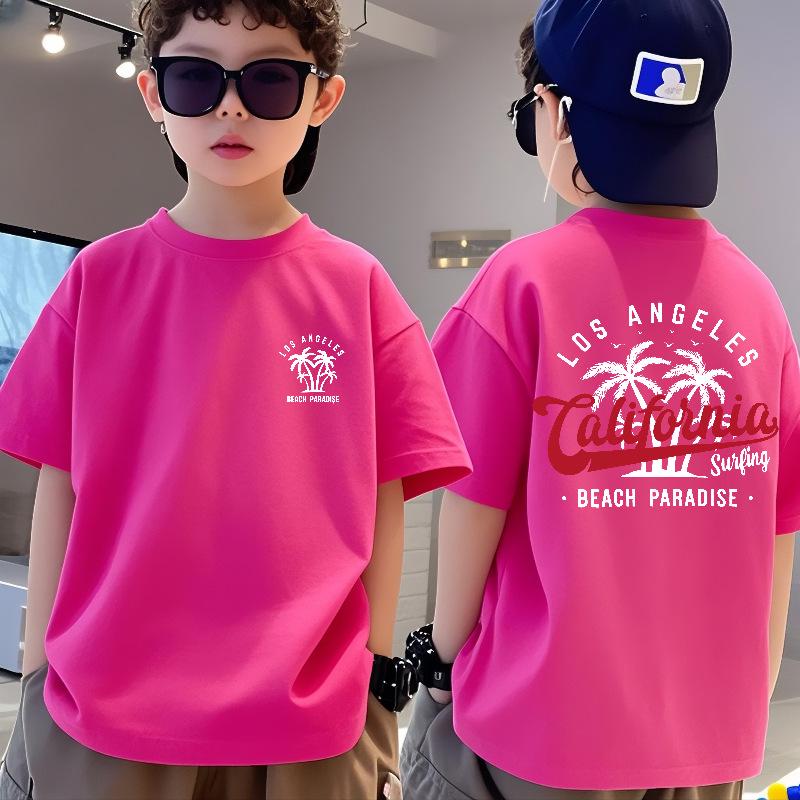 Sommer Baumwoll-T-Shirt für Jungen mit lockerer Passform - Kurzarm, Rundhals Sportoberteil