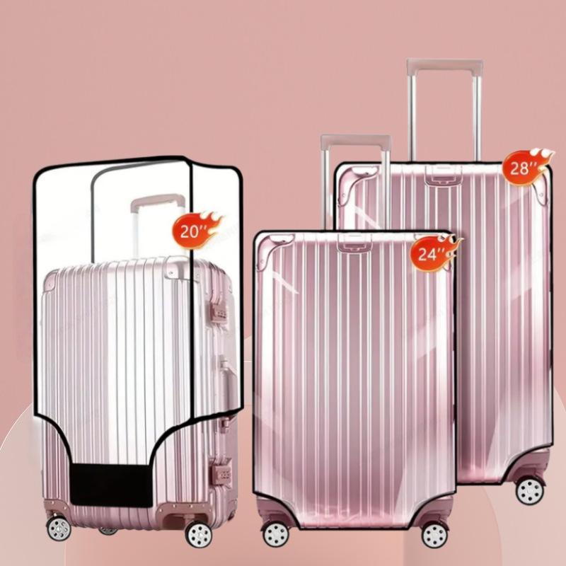 Clear Thickened Waterproof Luggage Cover for Suitcases - Dustproof Protection for 20/24/26/28 Inch Trolley Cases