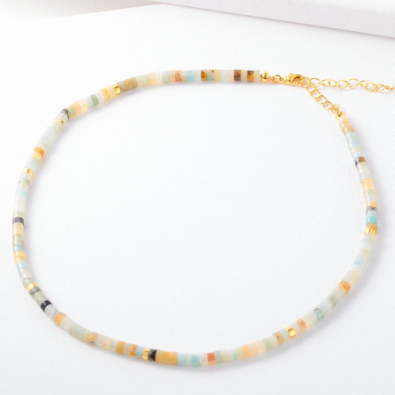 Богемское многоцветное ожерелье из бусин из кристаллов и натуральных камней для женщин