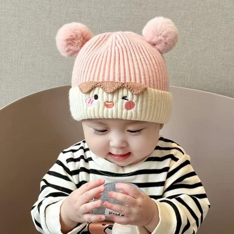 Baby Hat Autumn and Winter Cute Super Cute Male and Female Baby Knitted Hat Infant Winter Thickened Warm Wool Hat