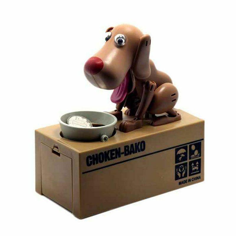 

Очаровательная копилка в виде щенка с забавным автоматическим действием поедания для детей Brown