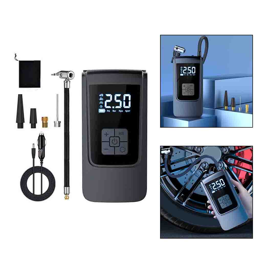 

Tire Inflator Portable Air Compressor Car Tire With Digital LED Light DC12V 16*8.2*4.5cm Parts Accessories CHINA