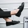 Fashion Men Fashion Tassel Shoes Black One Step Business Fashion Versatile Le Fu Shoes British Gentleman Shoes Size 38-46 Men Shoes