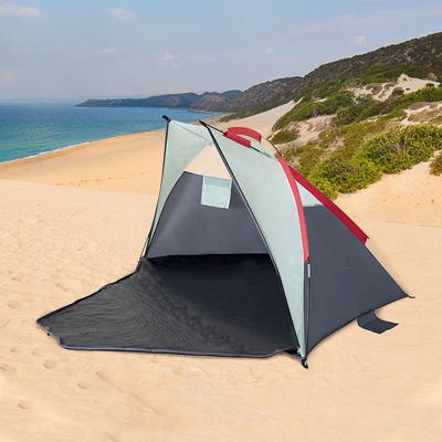 Strandzelt, Sonnenschutz und Regenschutz für den Außenbereich am Meer, automatisches, schnell aufklappendes, tragbares Angelzelt für Camping und Picknick