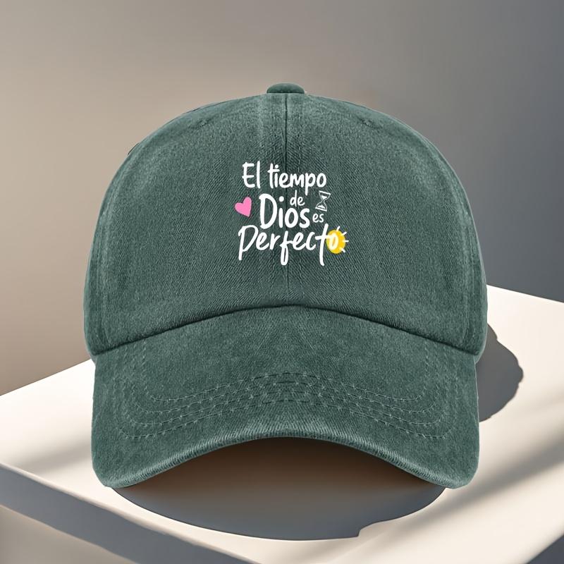 Pc Inspirational Spanish Quote Printed Baseball Cap Adjustable Size Lightweight MultiPurpose Classic Hat Suitable for Outdo