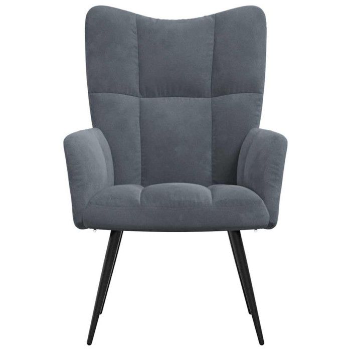 VidaXL Chaise de Relaxation Fauteuil de Détente Siège de Relaxation Chaise de Détente Salon Salle de Séjour Intérieur Gris 328074