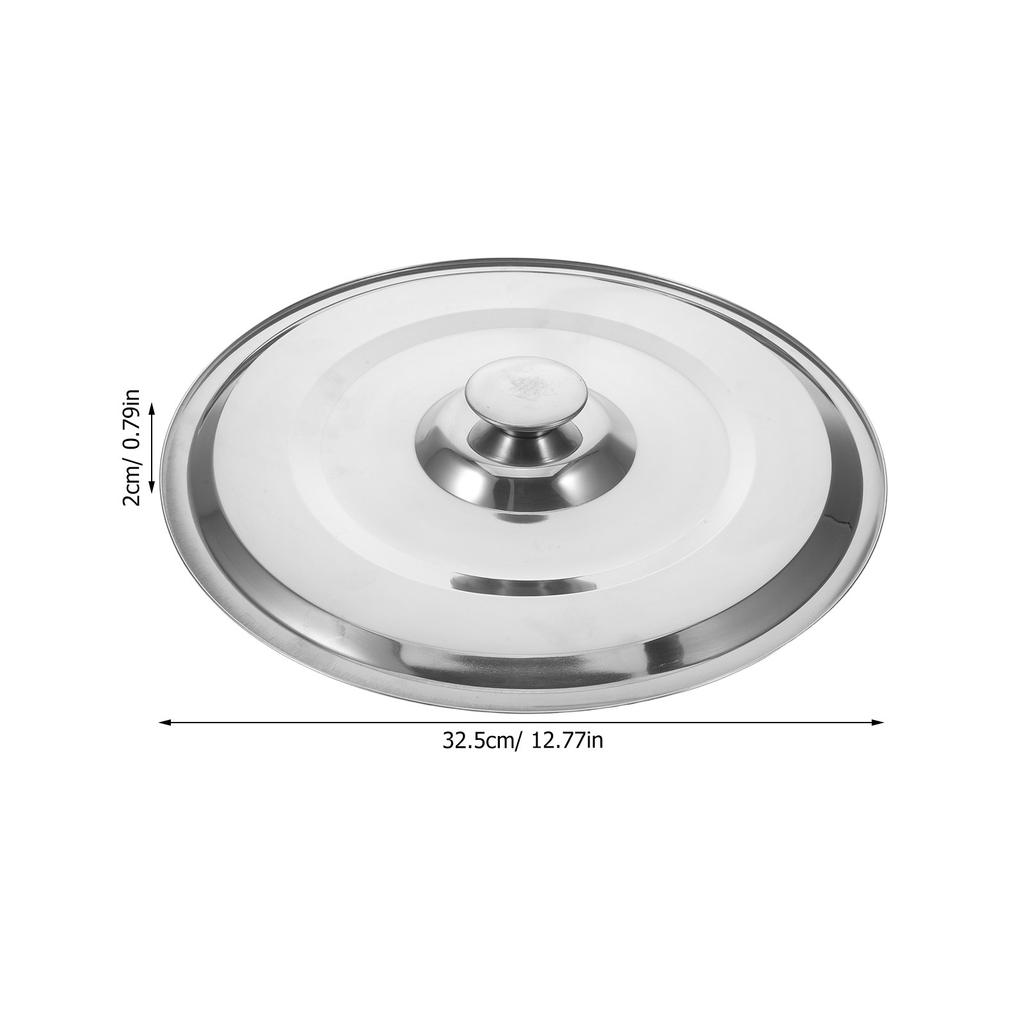 Stainless Steel Universal Pot Lid 32Cm - 12.58 Inch Metal Pan Cover for Frying Pan Saucepan Stock Pot Cooking with Heat