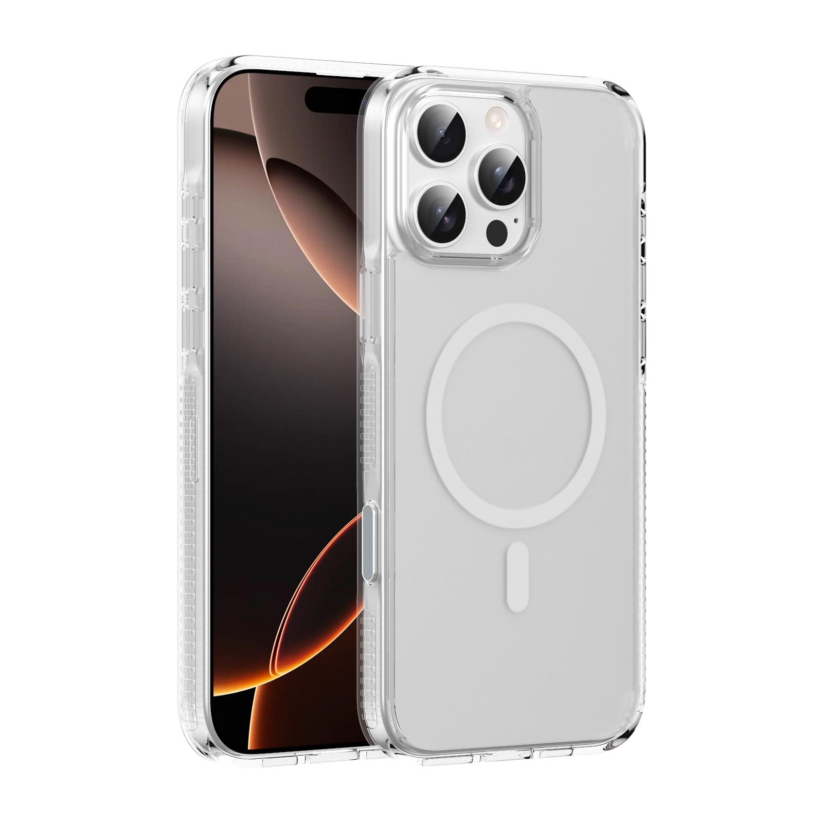 

Магнитный прозрачный чехол для ПК, сенсорные кнопки для iPhone16 Pro Max 16 Plus, прозрачный чехол для телефона iPhone 16 Plus прозрачный