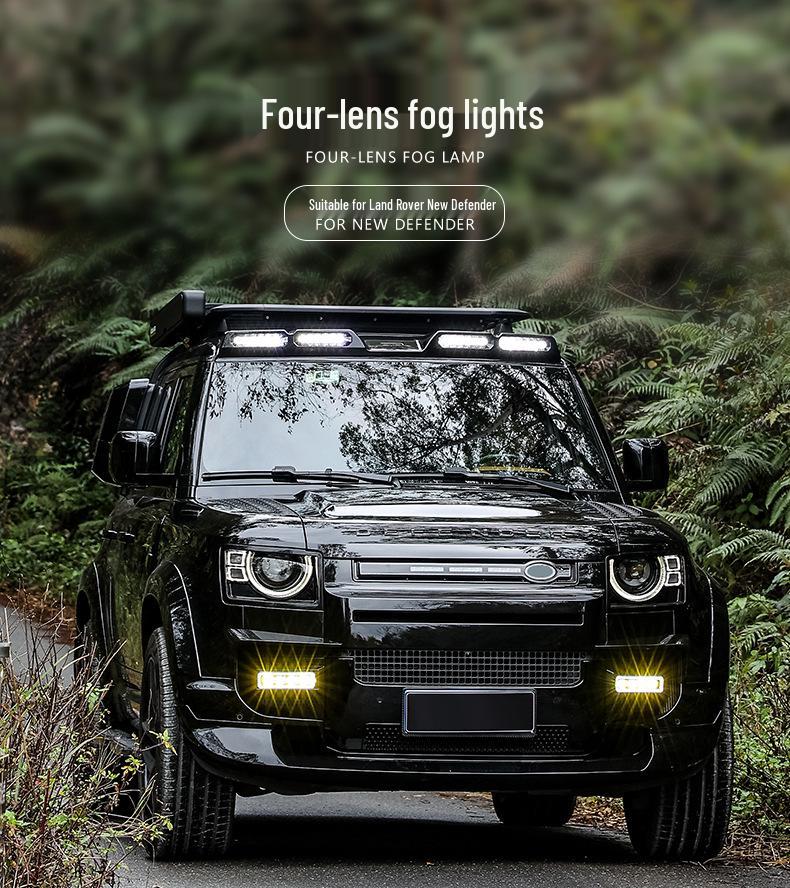 LED Fog Light Upgrade for 2020-2025 Land Rover Defender - Golden Eye Lens, Low Profile
