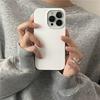 Glänzende Silikon-Handyhülle für Apple iPhone16promax - Einfarbige weiche Silikon-Glanz-Sturzsichere Hülle für