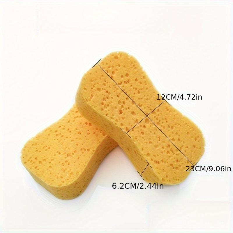 High-Density Car Wash Sponge 8-Shaped Yellow Cleaning Tool for Vehicle Maintenance Absorbent Sponge Effective Foam and Easy Storage