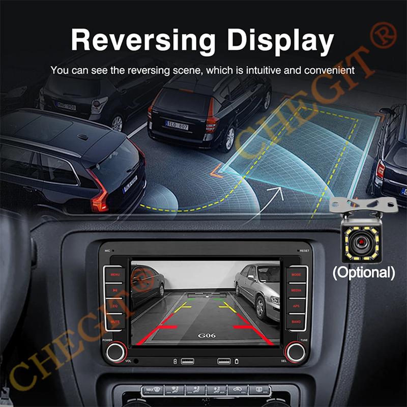 7" Car Media Video 2 Din FM RDS Airplay Car Radio Wireless CarPlay Android Auto Stereo Audio For VW/Seat/Skoda/Passat/Golf/Polo
