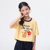 Girls' Letter Print Short Sleeve T-shirt