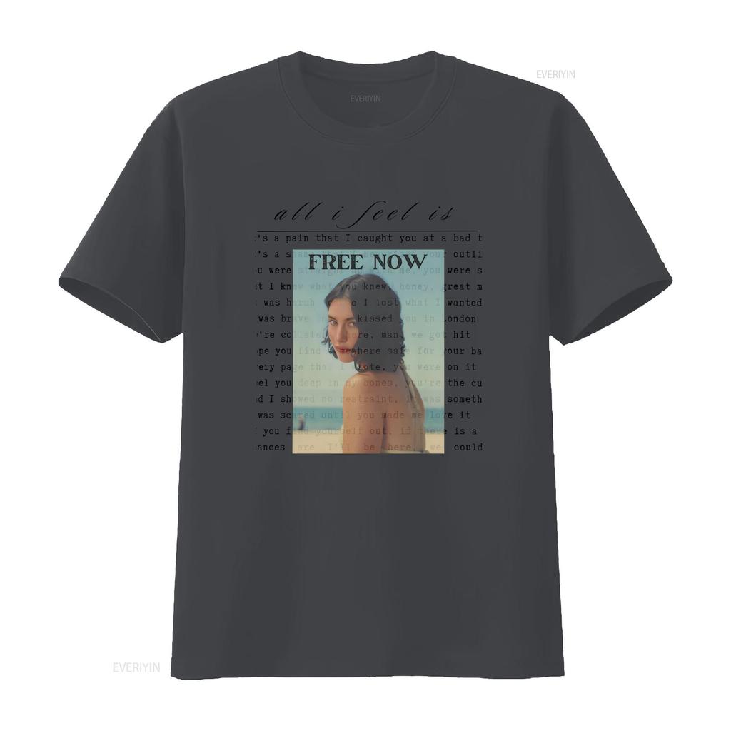 Gracie Abrams T Shirt Soft Free Now Song Lyrics The Secret of Us Album Summer vintage Washed Breathable Casual Comfortable