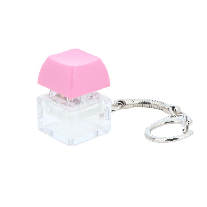 Mini Mechanical Keyboard Fidget Keychain Stress Relief Clicker Toy Portable Finger Press Sensory Toy Keyring Bag Pendant Decor