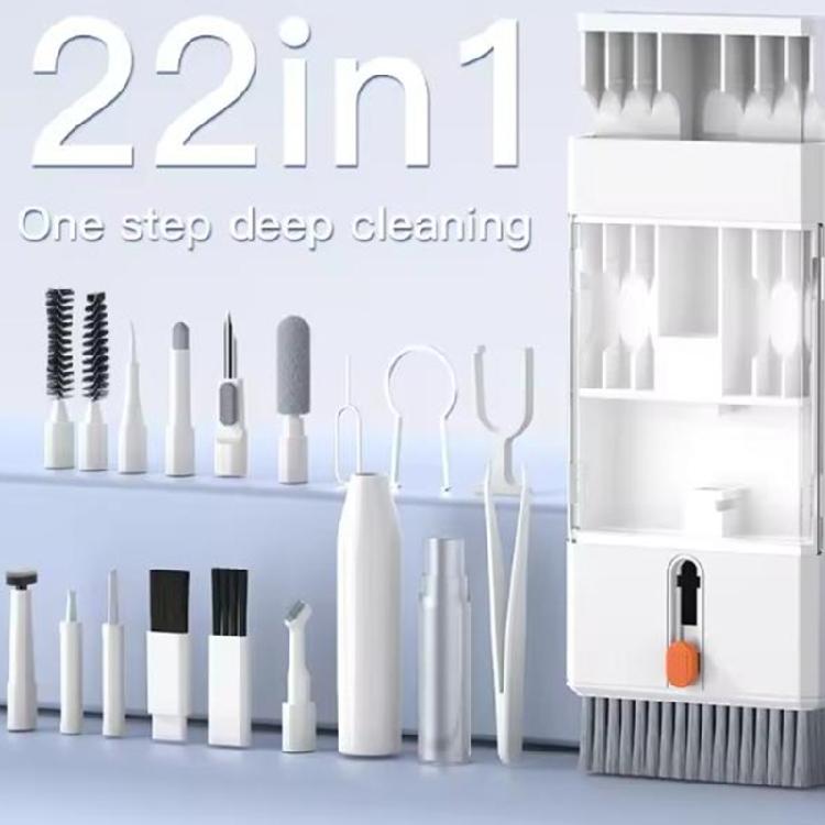 Complete Electronics Cleaning System For Earphones Keyboards Includes Stiff Bristles Brush Microfibers Wipes
