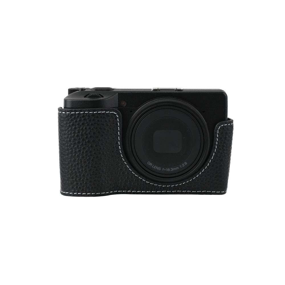 

Genuine Leather Half Case for Ricoh GRIV GR4 GR3 GRIII Battery Opening Bottom Cover чёрный