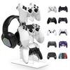 Clear Controller Holder 3 Tiers Headphone Bracket Controller Holder Desktop Display Stand For Desk Organizer