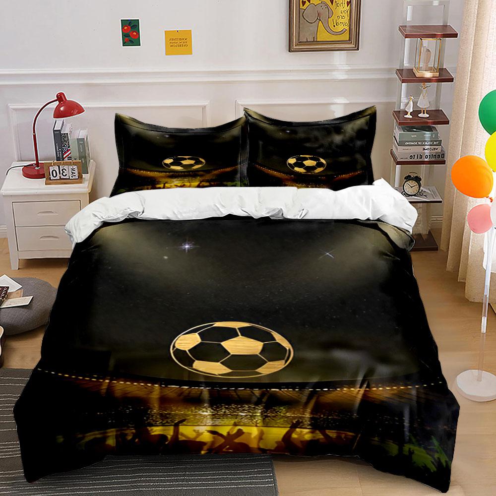 Soccer ball with stadium. Bedding sets Duvet cover sets Duvet covers Pillowcases(1 * Duvet Cover 2 * Pillowcases without duvet insert) 135x200cm
