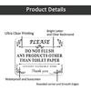 4 PCS Do Not Flush Any Products Other Than Toilet Paper Sign, 5” X 4” Thick Acrylic Self-Adhesive Sign, Ideal for Restaurants, Bars, Hotels, and