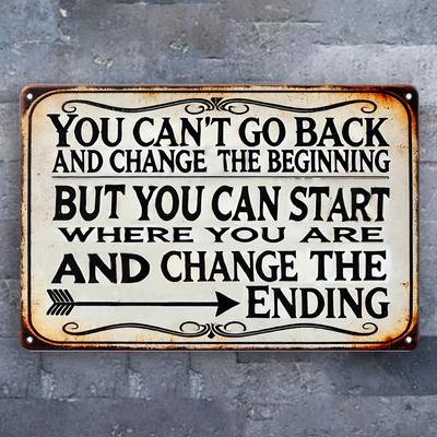 While ItS Impossible To Alter The Past You Have The Power To Influence The Future This Is a Motivational Wall Sign Made of