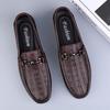 Genuine Leather Men Casual Shoes Luxury Brand Men Loafers Crocodile Pattern Moccasins Breathable Slip On Flats Man Driving Shoes