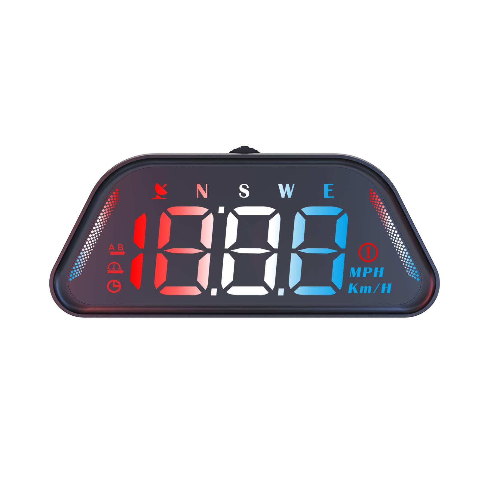 

G23 GPS HUD Car Head Up Display Color Backlight Speedometer MPH KMH Time Gauge Compass Time Car Accessories With Overspeed Alarm
