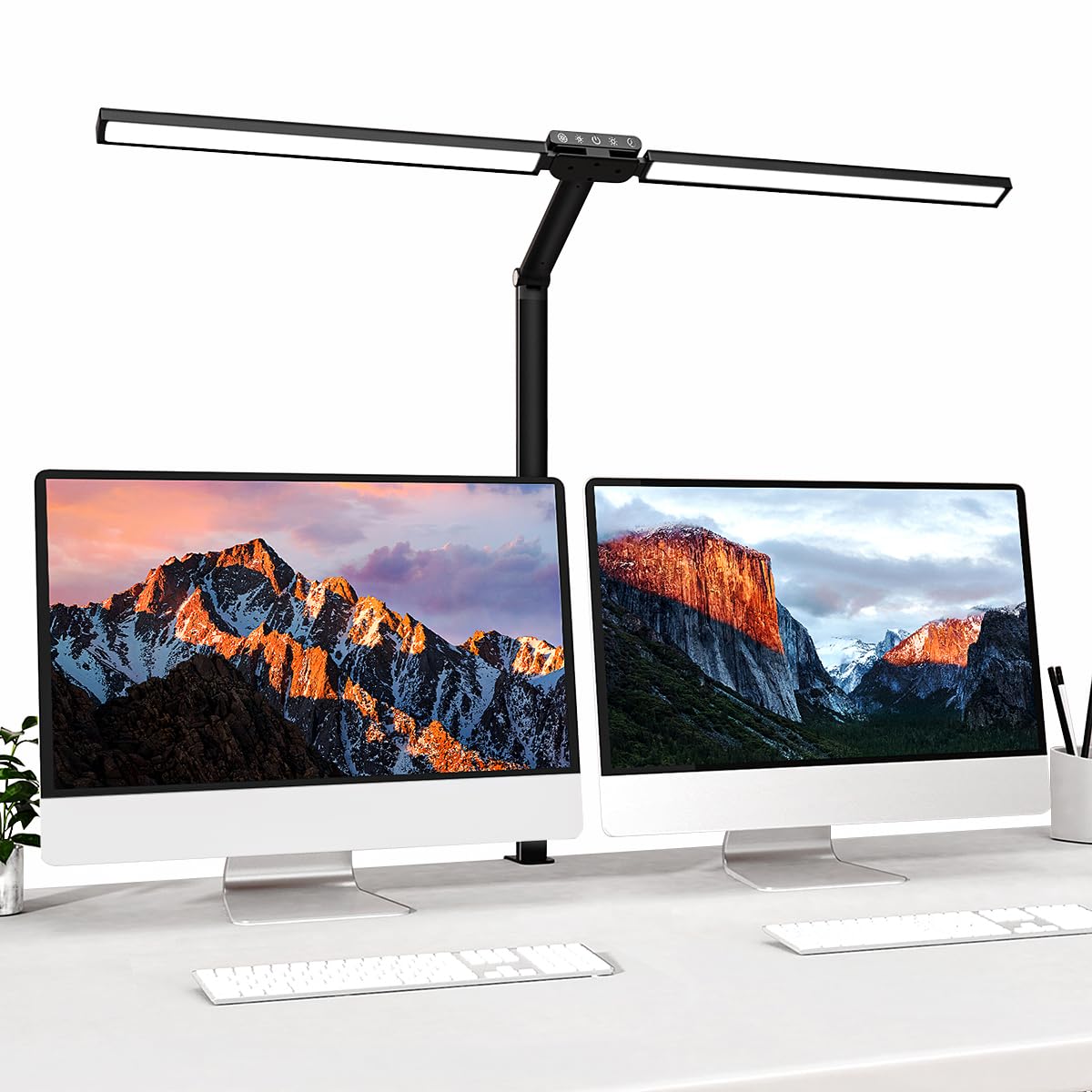 

Desk Light LED Bravzurg 24W Wide Desk Lamp Tabletop Clamp Type Table Light light with light 5 color 5 levels of high Lighting Suitable for and work