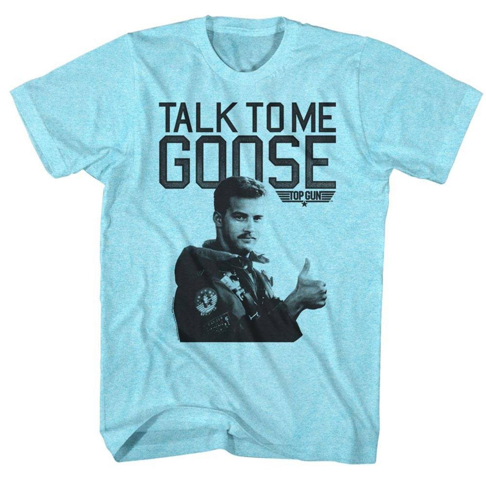 Top Gun Talk To Me Light Blue Heather Adult T-Shirt XL