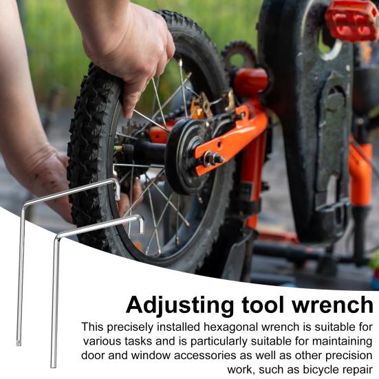 2Pcs Window Adjustment Wrench Compact Portable Universal Compatibility User-Friendly Hex Wrench Window Bicycle Maintenance Tool