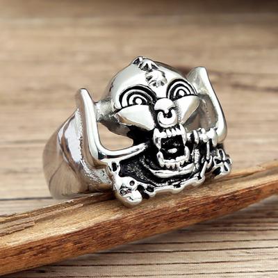 Vintage Etnische Stijl Doodskop Biker Ringen Heren Roestvrij Staal Rock Punk Gothic Doodskop Ring Mode Feest Sieraden Cadeaus Dropshipping