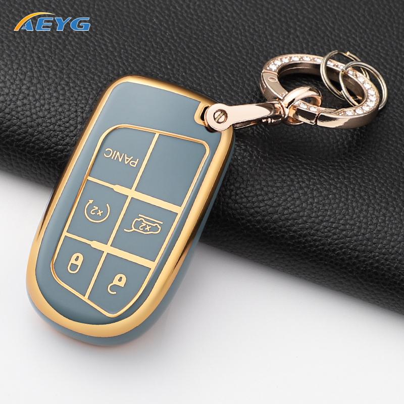 Soft Tpu Car Key Case Cover Shell For Jeep Renegade Grand Cherokee For Dodge Ram 1500 Journey Charger Challenger Fiat Durango