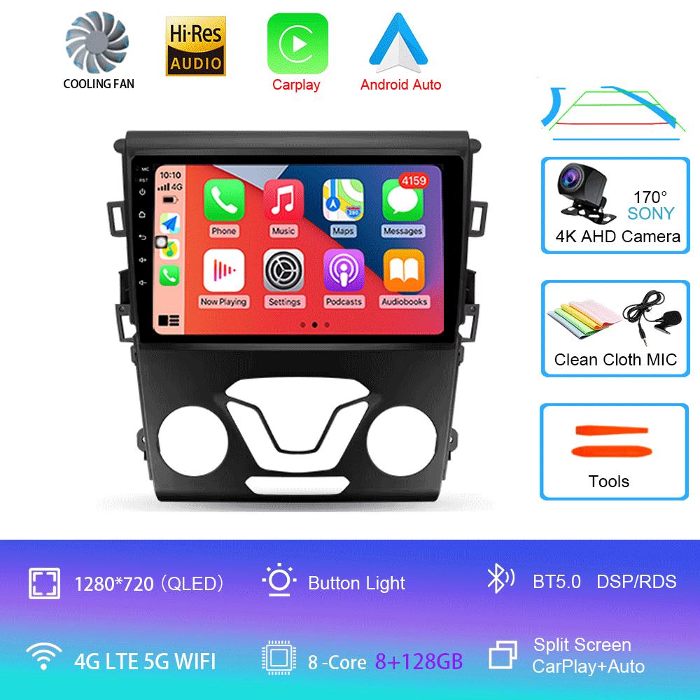 Car Radio Android 14 Carplay Auto 4G WIFI GPS For Ford Mondeo 5 Fusion 2012-2019 Multimedia Player Video Stereo Head Unit 2din