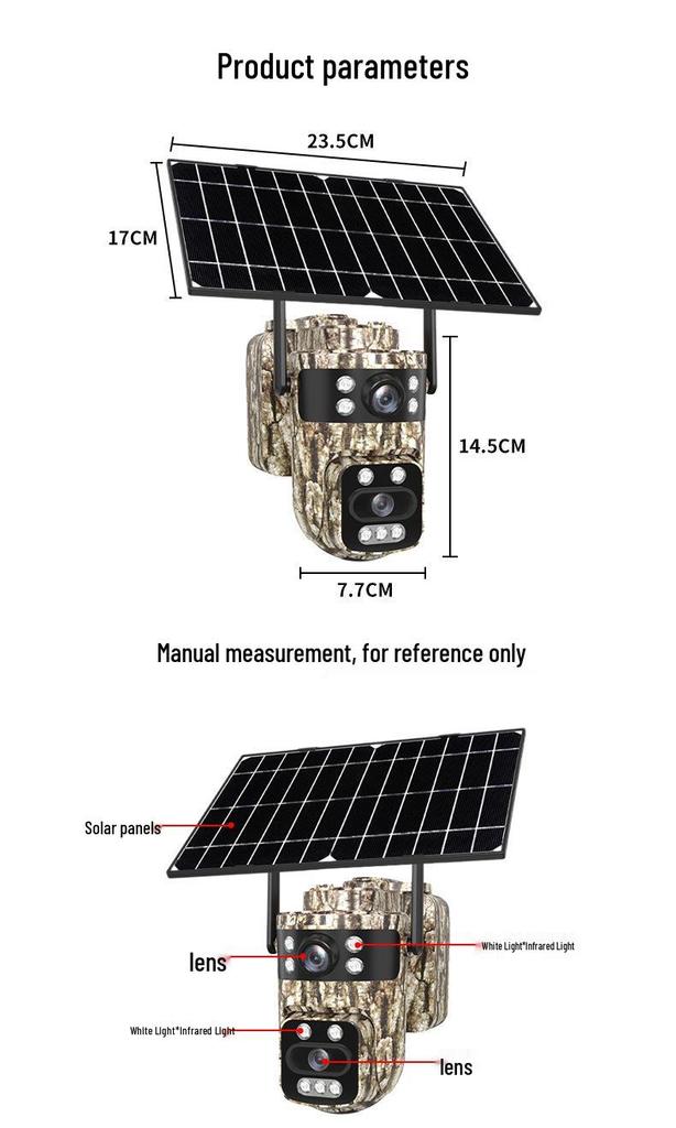 Camouflage Wireless Solar Camera with Remote Mobile Detection & Night Vision