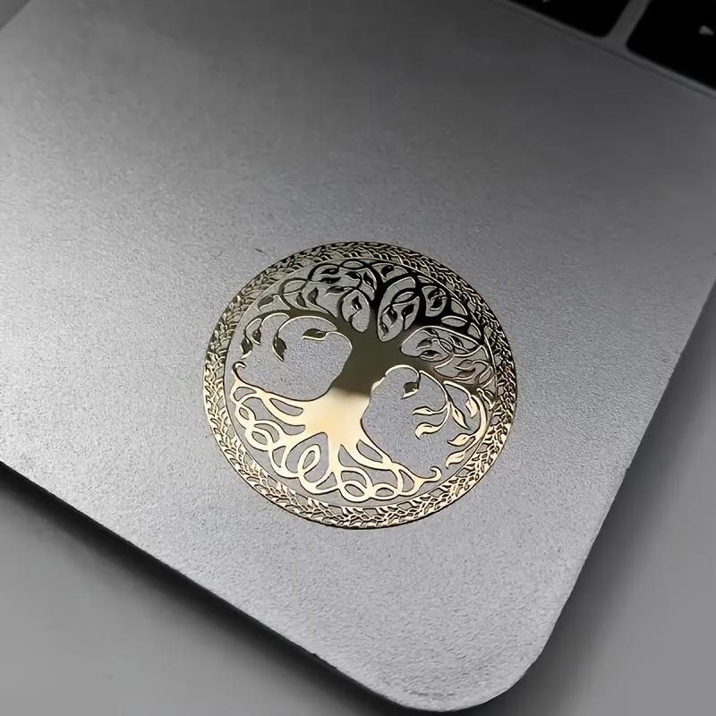 1 kus/2 kusy samolepicí kovové samolepky Strom života - Dekorace na telefon a notebook, Nádherný design Stromu života