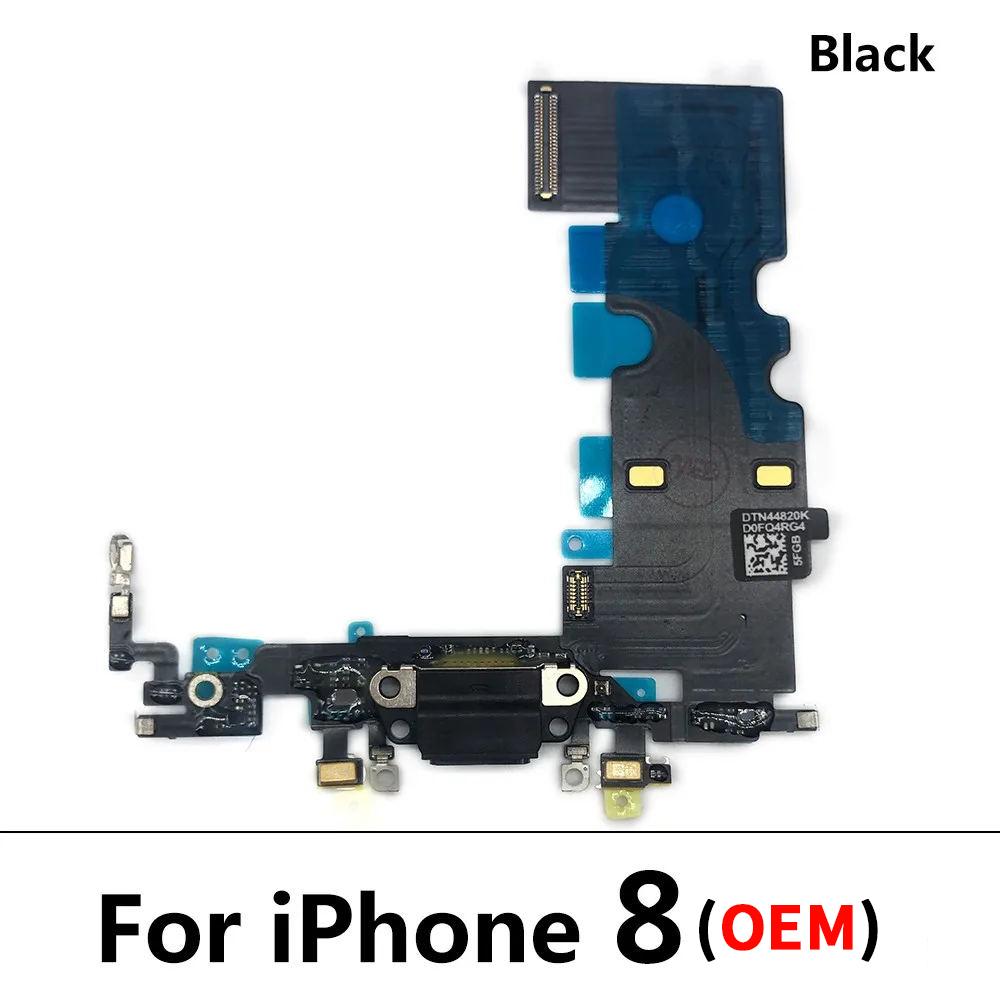 For Iphone 8 / 8 Plus USB Port Connector Board Dock Charging Flex Cable With Mic Microphone