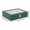Organizzatore per Occhiali a 8 Scomparti Custodia Espositore per Occhiali in Ecopelle Scatola Porta Occhiali con Chiusura Metallica
