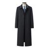Men's Extra Long Wool Tweed Trench Coat - Business Formal Wear