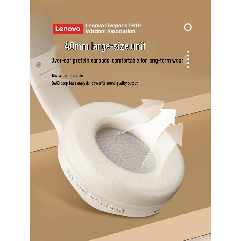 Lenovo TH10 Over-Ear Wireless Bluetooth Headset